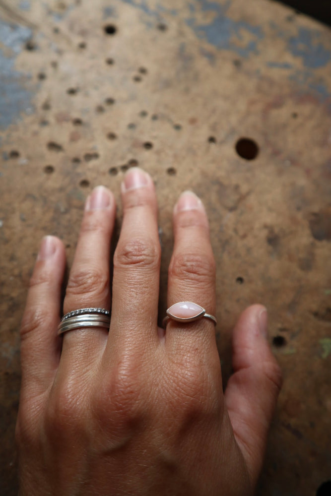
                  
                    Load image into Gallery viewer, Pink Opal Plume Ring - Size 7
                  
                