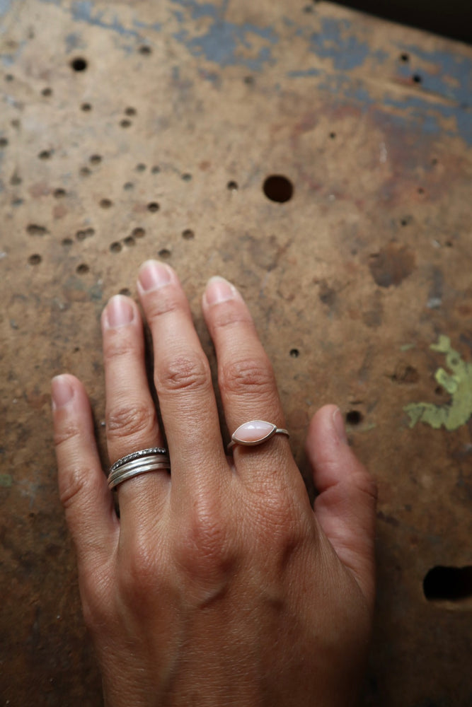 
                  
                    Load image into Gallery viewer, Pink Opal Plume Ring - Size 7
                  
                