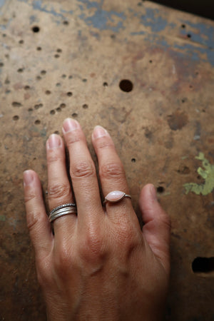 
                  
                    Load image into Gallery viewer, Pink Opal Plume Ring - Size 7
                  
                