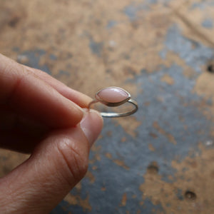 
                  
                    Load image into Gallery viewer, Pink Opal Plume Ring - Size 7
                  
                
