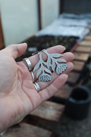 
                  
                    Load image into Gallery viewer, Silver Dandelion Earrings
                  
                