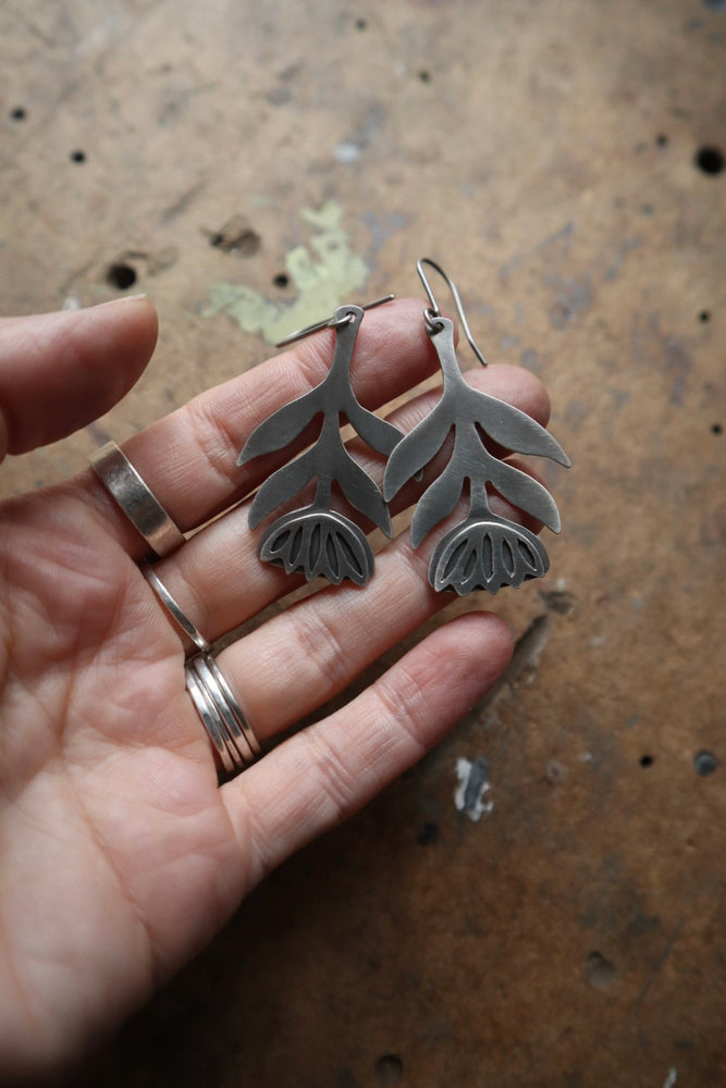 
                  
                    Load image into Gallery viewer, Silver Dandelion Earrings
                  
                