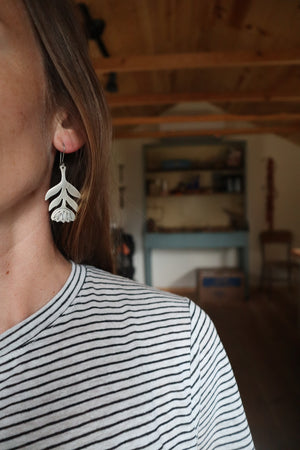 
                  
                    Load image into Gallery viewer, Silver Dandelion Earrings
                  
                