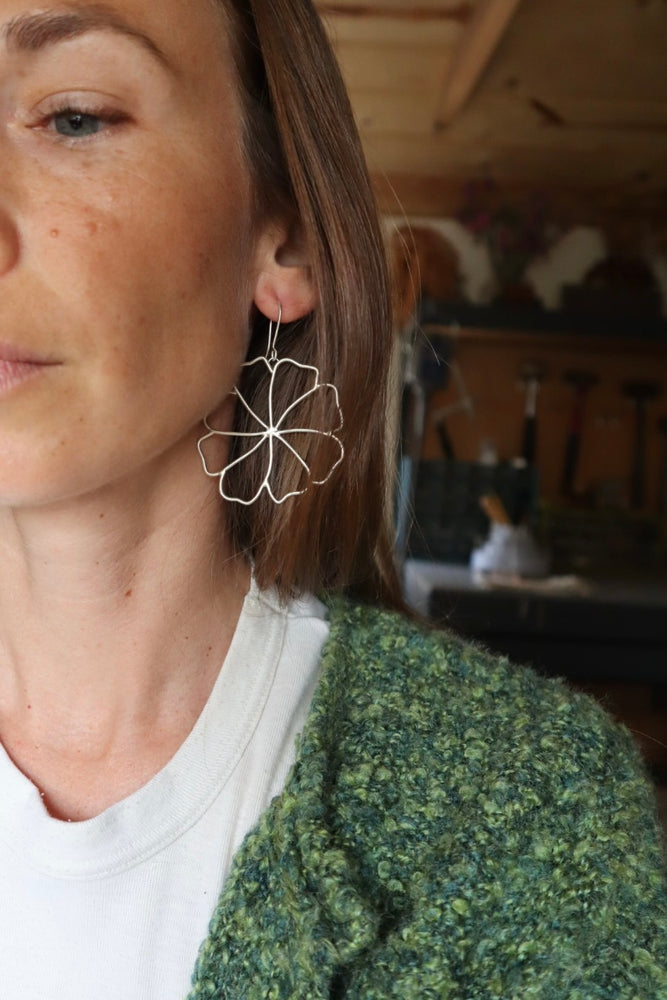 
                  
                    Load image into Gallery viewer, Silver Cosmos Earrings
                  
                