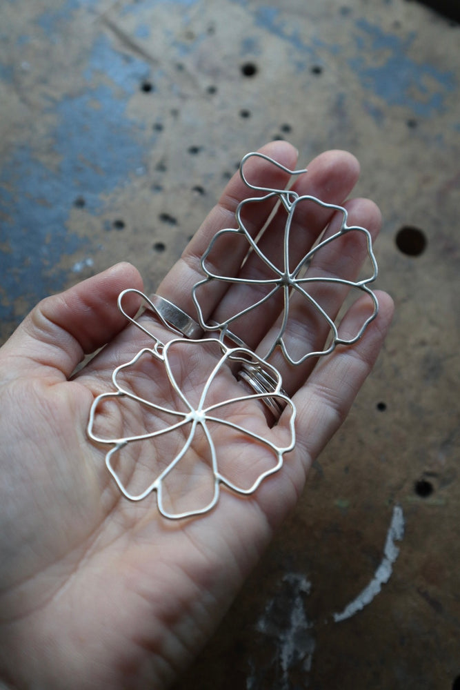 
                  
                    Load image into Gallery viewer, Silver Cosmos Earrings
                  
                